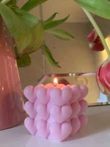 1pc Heart-Shaped Fragrance Bubble Wax, Suitable For Home Decor, Gifts, Air Purification,Room Decor,