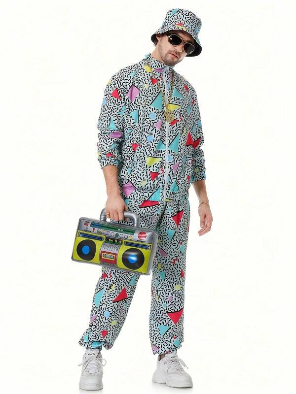 A Top And Pants (Without Hat) 70/80/90s Vintage Disco Costume Halloween Costume Cosplay Party Stage Performance Costume