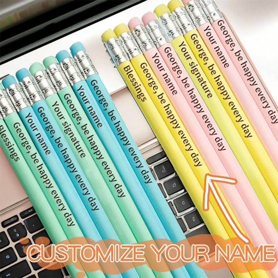 24 Matite Mini HB Con Gomma - Grafite Per Studenti E Designer | Rosso - Foto 4