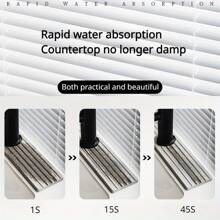 1PC Kitchen Faucet Mat - Diatomite Splash Guard For Sink, Quick-Drying Water Absorbing Stone Tray Includes Sandpaper Suitable For Kitchen Sink Bathroom Bath Tub Quick Dry Non-Slip Easy To Clean,17.7x3.9in,23.6x3.9in