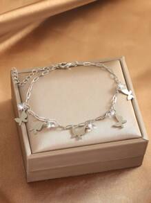 铃铛饰物脚链 - 銀色 - 查看 6