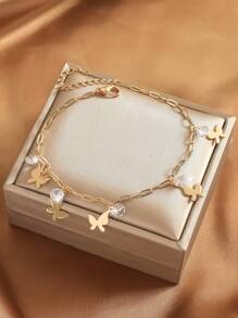 铃铛饰物脚链 - 銀色 - 查看 9