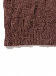 Men's Solid Color Crew Neck Long Sleeve Casual Pullover Sweater, Autumn/Winter - Coffee Brown - View 6