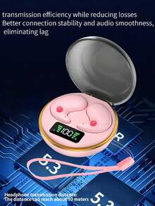 J1 無線耳機完全入耳,舒適佩戴。無線睡眠音樂耳機可以長時間佩戴,擁有持久電池壽命和超低延遲,享受音樂環繞的世界 - 白色 - 查看 6