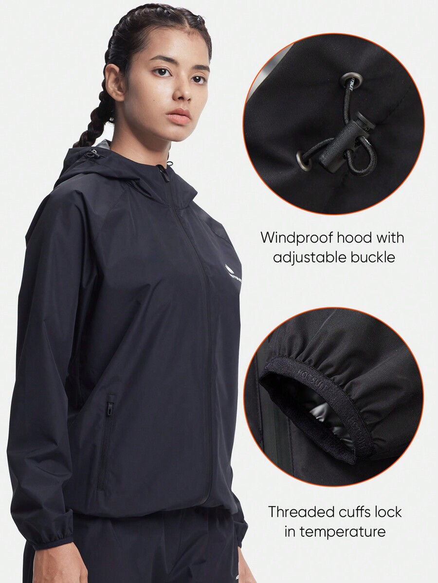 HOTSUIT Sauna Jacket For Women Machine Washable Zipper Sweat Sauna