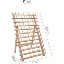 120 Spool Thread Rack Thread Holder Wooden Thread Organiser Stand Sewing Spool Holder Thread Holder Organizer For Sewing Quilting Embroidery Hair-Braiding - 1pcs Wood Color - View 3