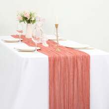 12 Pack 35x120 Inch Cheesecloth Table Runner Gauze Table Runner 10FT Boho Cheese Cloth Table Runner Bulk Table Runners For Wedding Party Baby Shower Table Decor