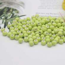 50PCS Macaron Fresh Color Ceramic Large Hole Beads, Suitable For Bracelet And Necklace Making, Perfect Gift Accessories