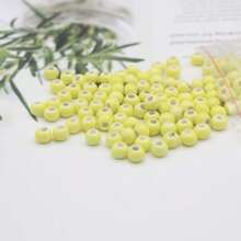 50PCS Macaron Fresh Color Ceramic Large Hole Beads, Suitable For Bracelet And Necklace Making, Perfect Gift Accessories