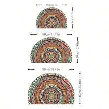 1 块柔软不对称地毯，仿羊绒，创意设计，适合客厅、卧室、办公室、家居使用 - 半圓塔羅 - 查看 11