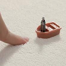 1 块柔软不对称地毯，仿羊绒，创意设计，适合客厅、卧室、办公室、家居使用 - 半圓塔羅 - 查看 9