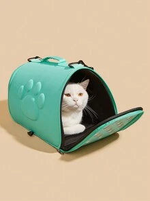 1个新款宠物背包，大容量双肩手提宠物包，透气狗狗背包 - 灰色 - 查看 13