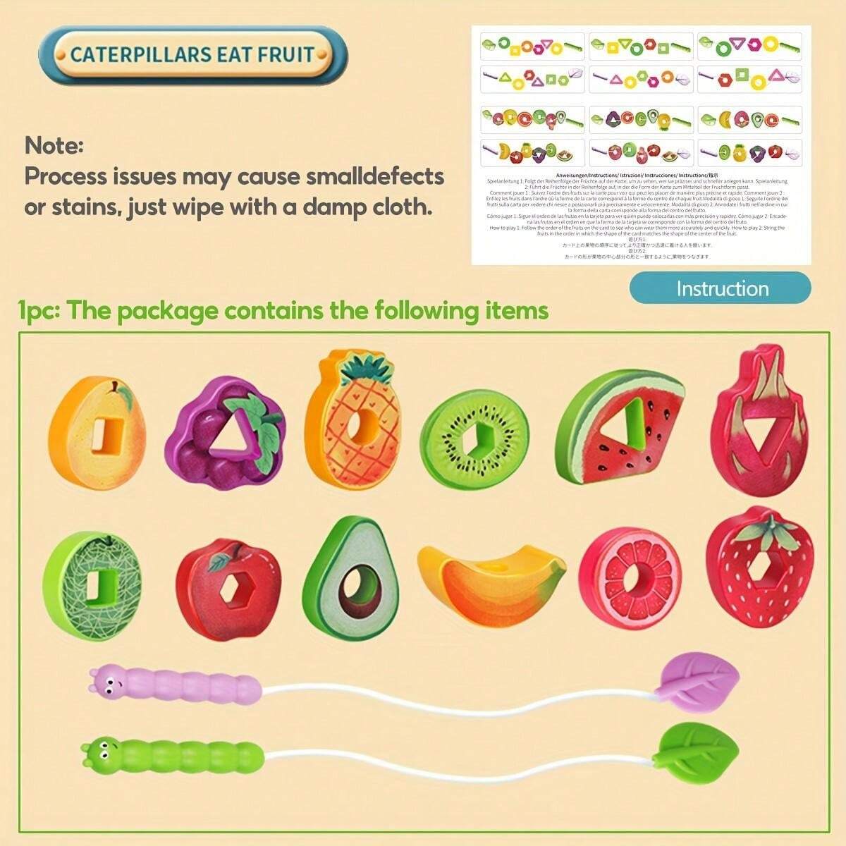 Fiocias Jouet Empilable Jouet de Tri de Fruits en Bois Activités d'Apprentissage Préscolaire Coordination Main-Œil Jeu Interactif Coloré Fabriqué en Bois Adapté pour Oreilles Fiocias Jouet Empilable Jouet de Tri de Fruits en Bois Activités d'Apprentissage Préscolaire Coordination Main-Œil Jeu Interactif Coloré Fabriqué en Bois Adapté pour Oreilles