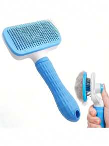 1pc Pet Grooming Brush, Easy To Remove Loose Undercoat For Dogs & Cats