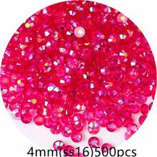 1000/500 bucăți 2mm/3mm/4mm/5mm Cristal de jeleu transparent cu spate plat, strasuri de bricolaj, strasuri de rășină în formă rotundă pentru meșteșuguri, pantofi, decor artistic, recipiente pentru machiaj, strălucire în întuneric