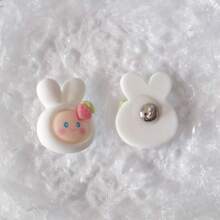 6/12pcs Cute Rabbit, Bear, Strawberry Resin & Metal Sewing Shank Buttons For Sweater, Knit Cardigan, DIY Decorative Crafts