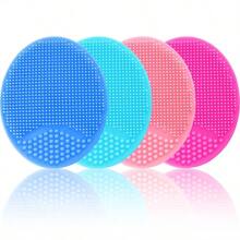 Silicone Cleansing Brush With Suction Cup, Handheld Exfoliating Facial Brush Pad, Deep Cleansing And Skincare Tool For Men And Women, Gentle Exfoliation, Massage