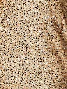 Double Crazy 大码 V 领泡泡袖亮片装饰连衣裙、返校节礼服、鸡尾酒会半正式舞会礼服、适合生日、婚礼宾客晚宴