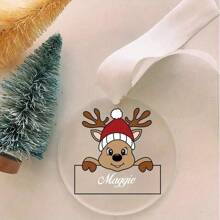 1 buc. Decorație acrilică personalizată, pandantiv personalizat, decorațiuni de Crăciun, decorațiuni de sărbători, pandantiv pentru geantă și breloc, pandantiv pentru oglinda retrovizoare pentru mașină, decorațiuni pentru petreceri