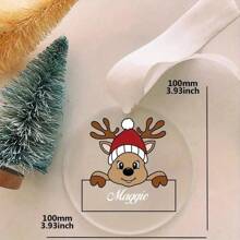 1 buc. Decorație acrilică personalizată, pandantiv personalizat, decorațiuni de Crăciun, decorațiuni de sărbători, pandantiv pentru geantă și breloc, pandantiv pentru oglinda retrovizoare pentru mașină, decorațiuni pentru petreceri