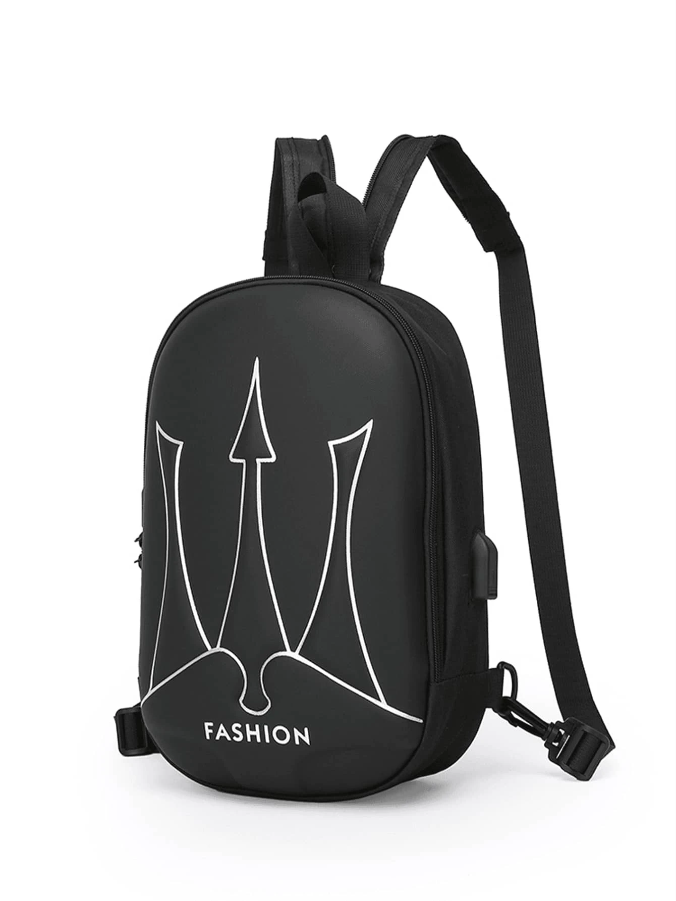 Women's Trendy Letter Print Solid Color Campus Backpack, Vacation Back