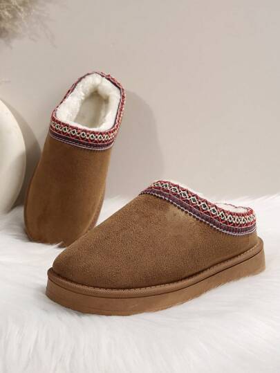 2024 New Winter Women Snow Boots Thick Fur Lining Waterproof Thick Sole Warm Winter Shoes Short Boots