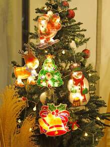 1pc Christmas Decorative String Lights, Indoor Window Decor Lighting - Multicolor - View 6