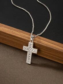 1 Pc New Style Personalized Fashion Women's Cross Pendant Necklace Stainless Steel Daily Versatile Dating Party