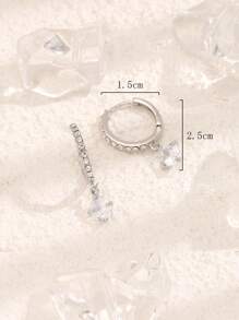 Đôi Đồng Đính Đá Cubic Zirconia Sang Trọng Cho Nữ Trang Trí Hàng Ngày - Hoa hồng vàng - Xem 5