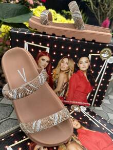 Vizzano Women's Sandal With Shiny Rhinestones And Soft Straps, Original - 米色水晶帕皮特維扎諾 - 查看 2