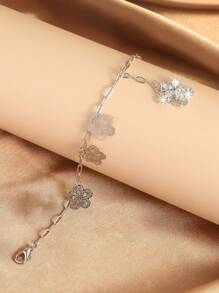 铃铛饰物脚链 - 銀色 - 查看 11