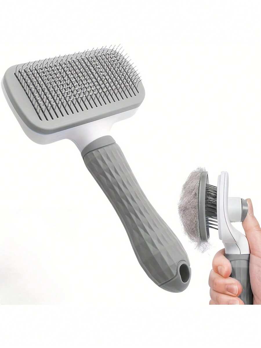 1pc Pet Grooming Brush, Easy To Remove Loose Undercoat For Dogs & Cats