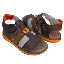 Children's Sandal Papete Boys' Youth School Boys' Comfortable Lightweight Brown Casual Orange Gift - 鏽棕色 - 查看 8