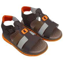 Children's Sandal Papete Boys' Youth School Boys' Comfortable Lightweight Brown Casual Orange Gift - 鏽棕色 - 查看 5