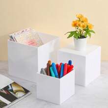 Buffet Risers, Food Risers For Buffet Table, Display Stand Shelf For Catering Dessert Collectibles Jewelry Figures Show, Acrylic Cube Display Nesting Risers With Hollow Bottoms 3PCS 4"5"6" - Multicolor - View 5