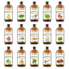 PHATOIL 1pc 118ml/4.0Fl.Oz Lavender Essential Oil Large Capacity Pure With Glass Dropper For Skin, Diffuser, Aromatherapy, Cleaning, Soap Candle Making Lavender, Vanilla, ,Jasmine, Eucalyptus, Peppermint, Sandalwood, Frankincense, Sweet Orange, Ylang Ylang, Lemon, Rose, Bergamot, Tea Tree, Lemongrass, Patchouli, Rosemary, Citronella, Cinnamon, Chamomile, Myrrh, Vetiver