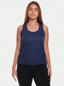 Kit 3 Women's Dry Gym Tank Tops Plain Black/White - 彩色 - 查看 6