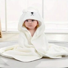 Cartoon Baby Hooded Cloak Poncho Soft Bathing Towel Infant Swaddle Blanket