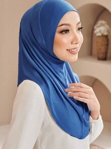 1 件 L 码女士易穿粘胶纤维头巾，即时头巾日常帽子面纱衣服 - 彩色 - 查看 16