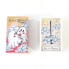 Cute Ghost Tarot Cards - These Adorable Small Ghost Tarot Cards Will Guide Your Emotions, Life, And Work Direction. Suitable For Beginners. - Baby Pink - View 4