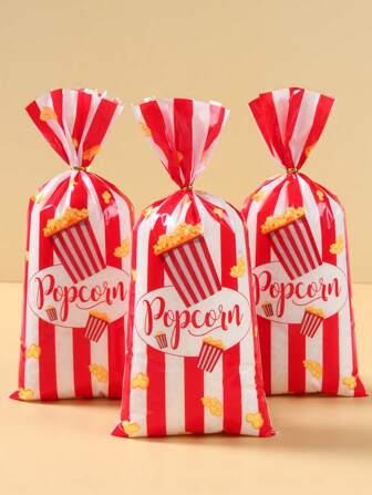 100 piezas de cajas de palomitas de maíz con cierre de alambre, suministros para envolver regalos de fiesta con temática de cajas de palomitas de maíz para baby shower, cumpleaños, día de San Valentín, regreso a la escuela, favor de fiesta, regalo de cumpleaños