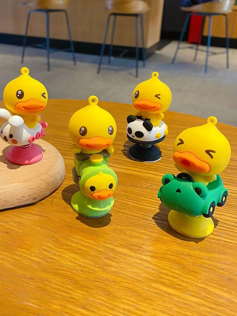 1 件装汽车仪表盘挂饰可爱摇头娃娃黄色小鸭