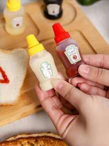 4pcs Mini Sauce And Tomato Sauce Bottles, Mini Tomato Sauce Bottles, Seasoning Squeeze Bottles, Plastic Portable Containers, Leak Proof Plastic Seasoning Bottles, Spice Bottles, Kitchen Utensils, Used For Salad Dressings, Spices, Honey, Back To School Season, Back To School Supplies, Perfect Lunch Boxes, Picnics, Offices, Perfect Kitchen Utensils, And Apartment Essentials.