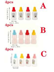 4pcs Mini Sauce And Tomato Sauce Bottles, Mini Tomato Sauce Bottles, Seasoning Squeeze Bottles, Plastic Portable Containers, Leak Proof Plastic Seasoning Bottles, Spice Bottles, Kitchen Utensils, Used For Salad Dressings, Spices, Honey, Back To School Season, Back To School Supplies, Perfect Lunch Boxes, Picnics, Offices, Perfect Kitchen Utensils, And Apartment Essentials.