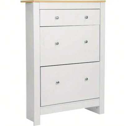 Shoe Cabinet, Wooden Shoe Storage Cabinet,Shoe Storage,Shoe Storage Cabinet For Hallway,For Living Room Bedroom Hall White H 108 X W 78 X D 23 Cm