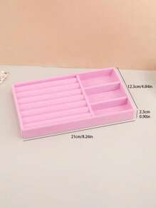 1 Dreischichten Acryl Samt Schmuckkasten, Schmuckablage, Acryl Schmuckaufbewahrungsbox, Dreischichten Samt Ausstellungsregal, stapelbarer Aufbewahrungskasten, mit Kristallknopf, Schmuckkasten Antikorrosion, Großraumkapazität, hochwertiges exquisites Aufbewahrungsbox für Ohrringe, Halsketten, Kosmetikbox - mehrfarbig - Übersicht 11