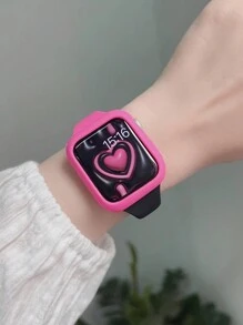 2 件硅胶腕带套装：舒适可调节防水腕带和空心硅胶保护壳，兼容 Apple Watch Series Ultra/SE/1-10、38/40/41/42/44/45/46/49 毫米 - 多色(無手錶) - 查看 2