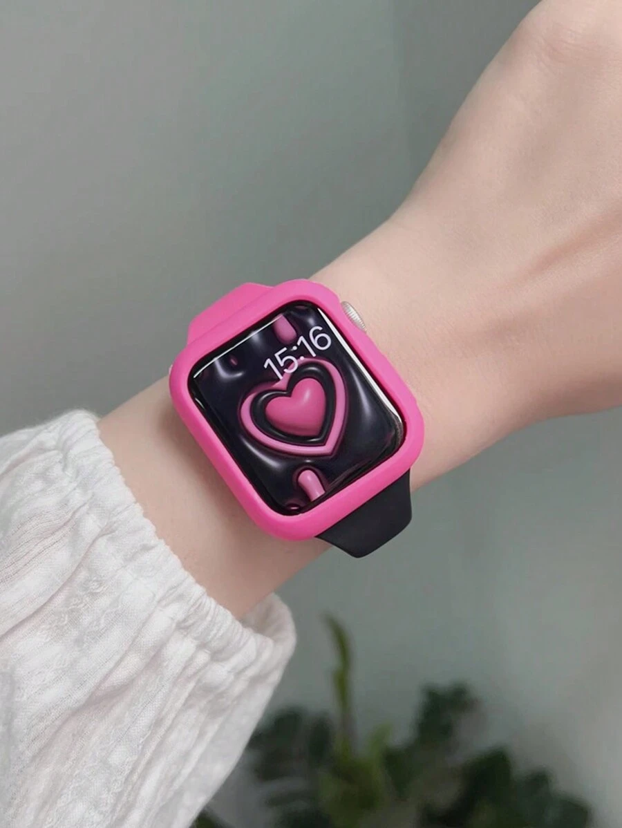 2 件硅胶腕带套装：舒适可调节防水腕带和空心硅胶保护壳，兼容 Apple Watch Series Ultra/SE/1-10、38/40/41/42/44/45/46/49 毫米