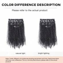 6 piezas Extensiones de cabello con clip de 16 pulgadas, extensiones de cabello rizado sintético con clip para mujeres, postizos - Multicolor - Ver 12