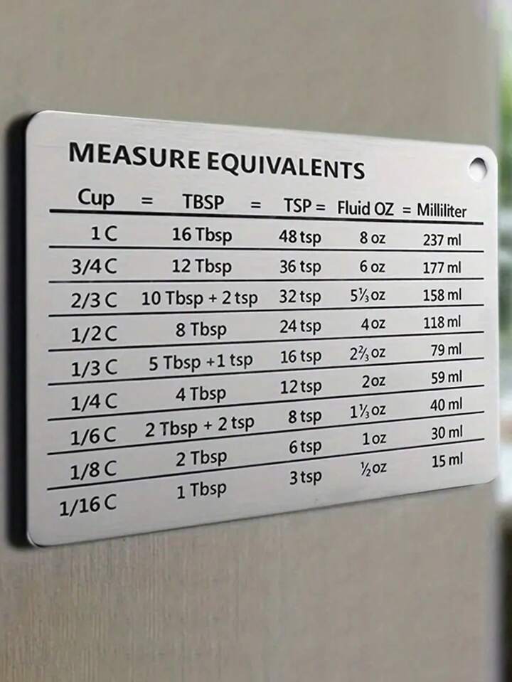 1 Piece Stainless Steel Magnetic Refrigerator Magnet Baking Scale ...